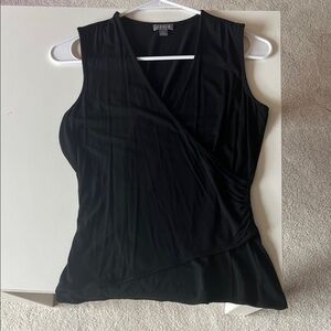 Ann Taylor Black Sleeveless V-Neck Blouse